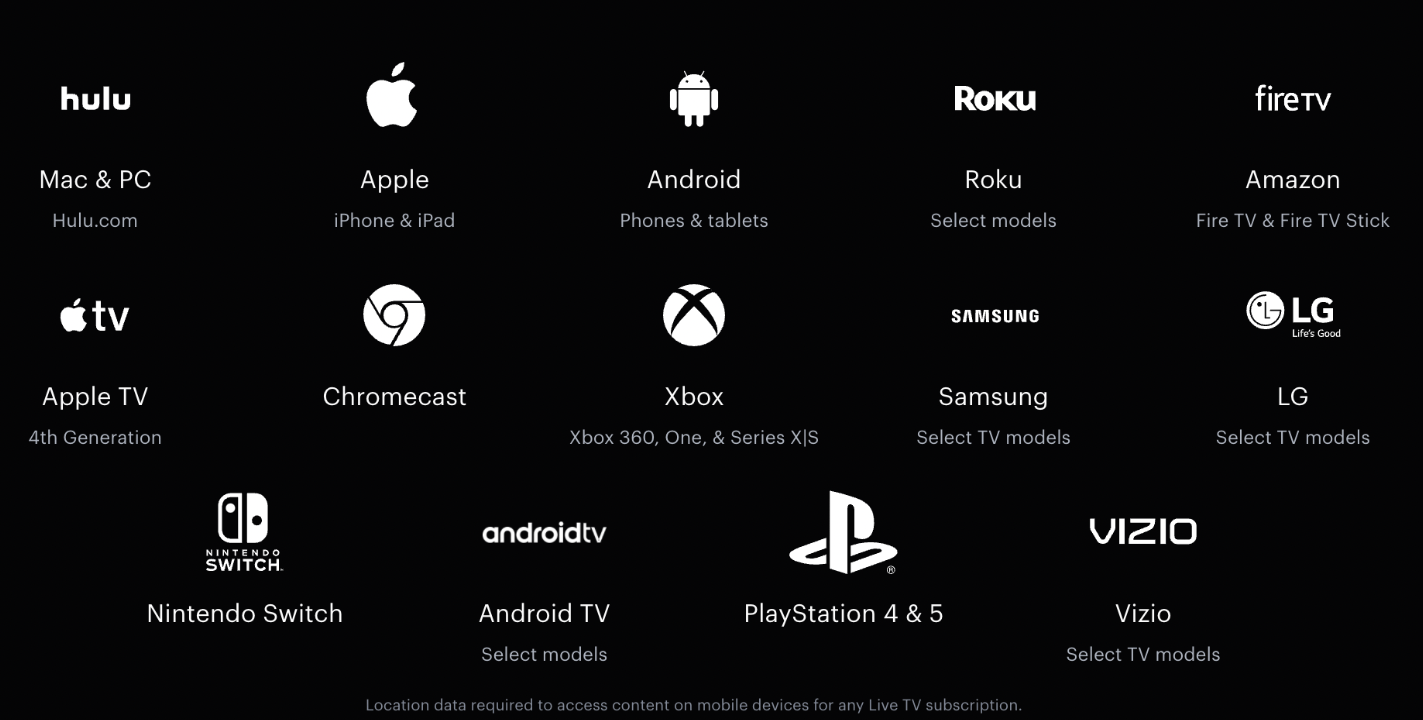 Hulu in Spain - devices
