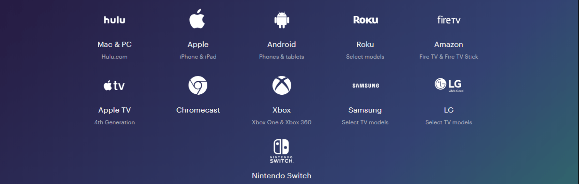 Hulu on Xfinity - devices