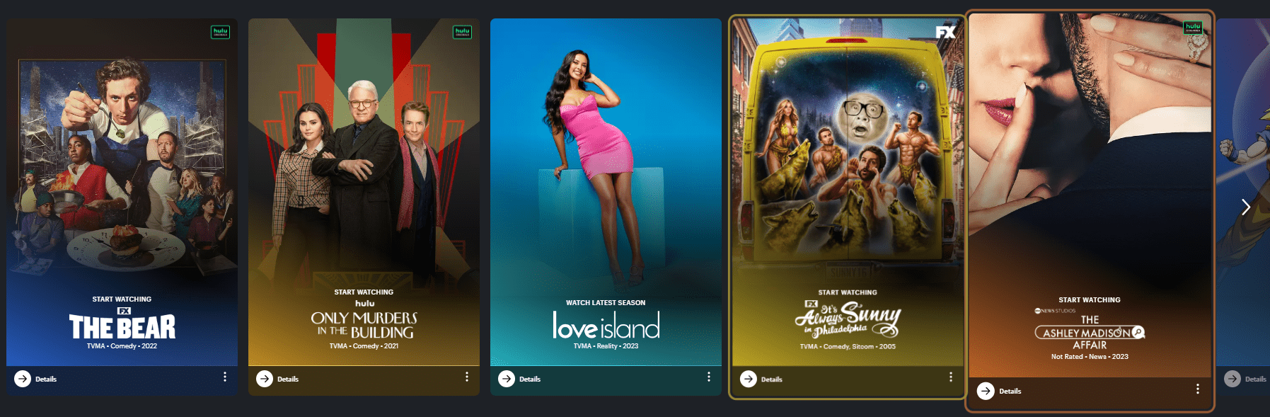 Hulu in India - shows