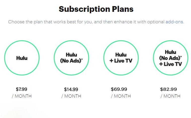 Hulu in Spain - price plans