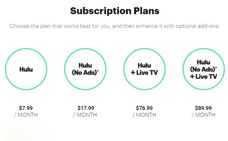 Hulu Price Plans