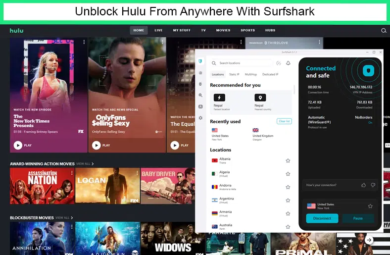 Surfshark – Economical VPN to Get Hulu Outside the US